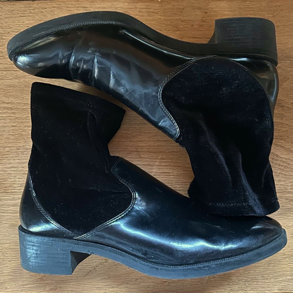 Zara Chelsea boot with velvet cuff